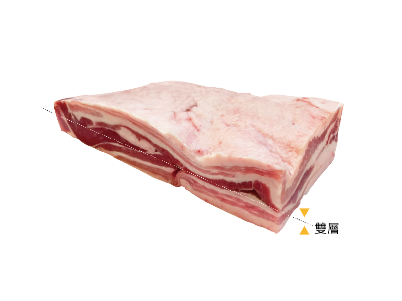 去皮五花雙層三枚肉 